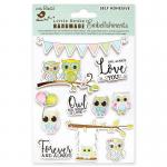 Little Birdie Adhesive Embellishments - Owl Love [CR70279] - ON SALE!