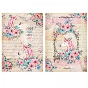 Little Birdie Filament Decoupage Papers - Unicorn Dreams [CR84681]