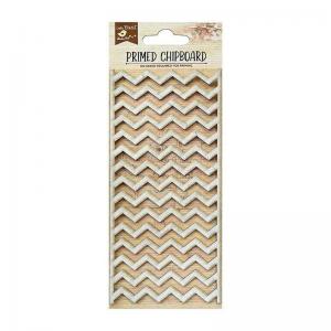 Little Birdie Primed Chipboard - Chevron [CR55983]