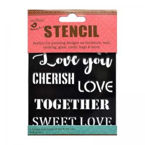 Little Birdie Stencil 4" x 4" - Sweet Love [CR83458]