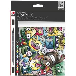 Marabu Graphix Aqua Pens - Mega Mash Set of 12