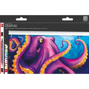 Marabu Graphix Aqua Pens - Octopy Set of 24