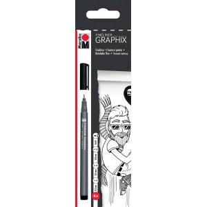 Marabu Graphix Fineline Pens - Black Set of 4
