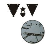 Maya Road Chipboard Set - [C1302] Mixed Scallop Mini Triangle Banner Set