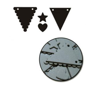 Maya Road Chipboard Set - [C1302] Mixed Scallop Mini Triangle Banner Set