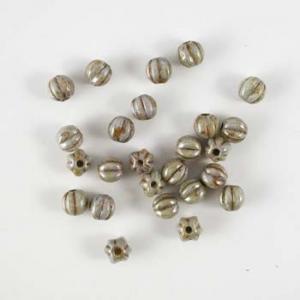 5mm Melon Beads - [P65431] Luster Opaque Green