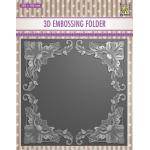 Nellie's Choice 3D Embossing Folder - Exotic Flower Frame [EF3D028]