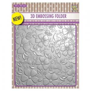 Nellie's Choice 3D Embossing Folder - Flowers 3 [EF3D003]
