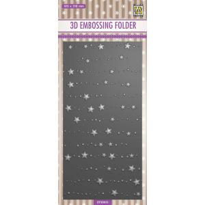 Nellie's Choice 3D Embossing Folder - Stars & Dots [EF3D033]