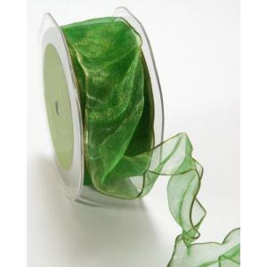 1.5" Sheer Iridescent Wired Ribbon (2 Yards) - [NEW15] Green