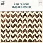 P13 Light Chipboard Embellishments - Chevron Backgrounds Large [P13-CHI-35]