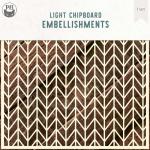 P13 Light Chipboard Embellishments - Chevron Backgrounds Medium [P13-CHI-34]