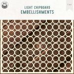 P13 Light Chipboard Embellishments - Circles Backgrounds Large [P13-CHI-39]