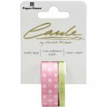 Paper House Carole Shiber Washi Tape - Green and Pink Dots [STWA0031]