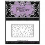 Paper Parachute Cling Rubber Stamp - 3 Heart Rectangle [UMCS-063]