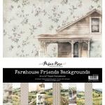 Paper Rose 12" x 12" Paper Pad - Farmhouse Friends Backgrounds [32001]