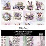 Paper Rose 12" x 12" Paper Pad - Lavender & Roses [32163]