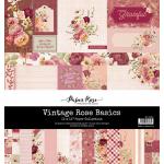 Paper Rose 12" x 12" Paper Pad - Vintage Rose Basics [33621]
