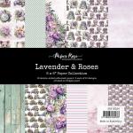Paper Rose 6" x 6" Paper Pad - Lavender & Roses [32184]