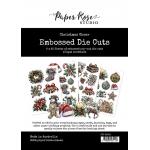 Paper Rose Embossed Die Cuts - Christmas Cheer [32532]