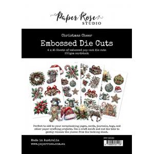 Paper Rose Embossed Die Cuts - Christmas Cheer [32532]