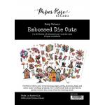 Paper Rose Embossed Die Cuts - Inky Colour [31932]