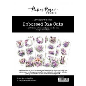 Paper Rose Embossed Die Cuts - Lavender & Roses [32187]