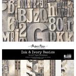 Paper Rose Ink & Ivory Collection - 12" x 12" Paper Collection - Basics [36823]