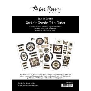 Paper Rose Ink & Ivory Collection - Quick Cards Die Cuts [36817]