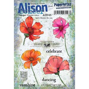 PaperArtsy Alison Bomber - Summer Poppies [AB048]
