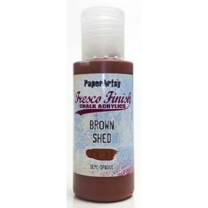 PaperArtsy Fresco Finish Paint - Brown Shed [FF38] - Semi-Opaque