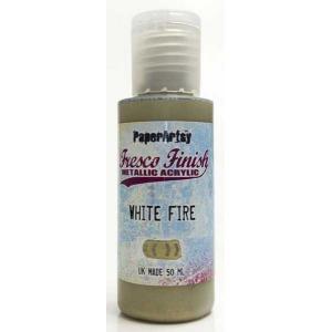 PaperArtsy Fresco Finish Paint - White Fire [FF121] - Metallic