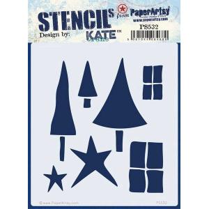 PaperArtsy / Kate Crane Stencil - PS532
