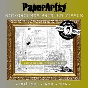 PaperArtsy Printed Tissue - Hot Picks - Documents [PT07]
