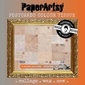 PaperArtsy Printed Tissue - Postcards [PT13]