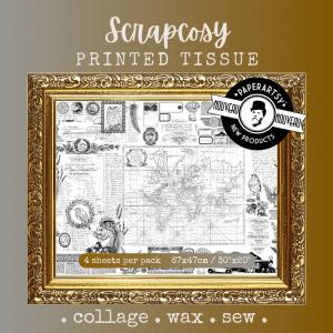 PaperArtsy Printed Tissue - Scrapcosy [PT05]