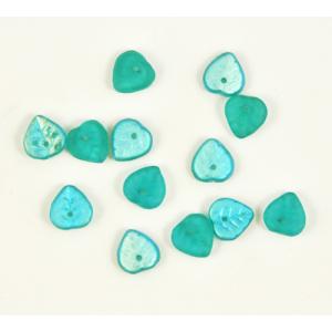 9mm Pendant Leaf Beads - Matte Zircon AB