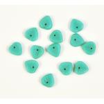 9mm Pendant Leaf Beads - Moonstone Aqua