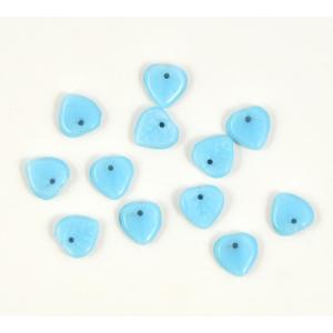 9mm Pendant Leaf Beads - Moonstone Blue