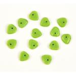 9mm Pendant Leaf Beads - Moonstone Green