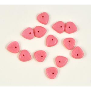 9mm Pendant Leaf Beads - Moonstone Pink