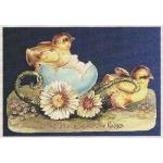 Printed Fabric Image - Easter Chicks on Chariot