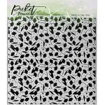 Picket Fence Studios Stencil - Flowers and Polka Dot Fun [SC-281]