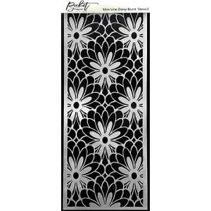 Picket Fence Studios Stencil - Slim Line Daisy Burst [SC-209]