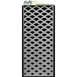 Picket Fence Studios Stencil - Slim Line Gradient Scales [SC-240]