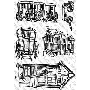 Picture This Clear Stamp Set - Little Beach Huts [017]