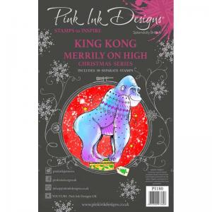 Pink Ink Designs Clear Stamp Set - King Kong Merrily On High [PI180]