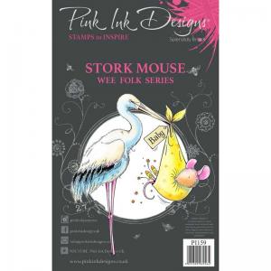 Pink Ink Designs Clear Stamp Set - Stork Mouse [PI159]