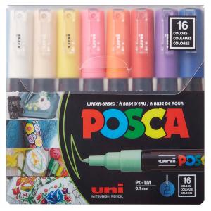 POSCA Paint Pens PC-1M - Set Of 16 Basic [PXPC1M16SET]