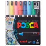 POSCA Paint Pens PC-1MR - Set Of 8 Basic [PXPC1MR8SET]